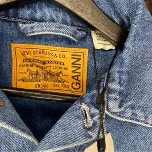 Ganni Jackets Coats Ganni X Levis Denim Jacket Dress Size